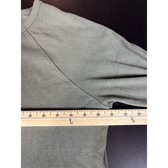 Athleta Coaster Luxe Rib High Hip Sweatshirt Green Size Medium Soft Stretch - Picture 8 of 12